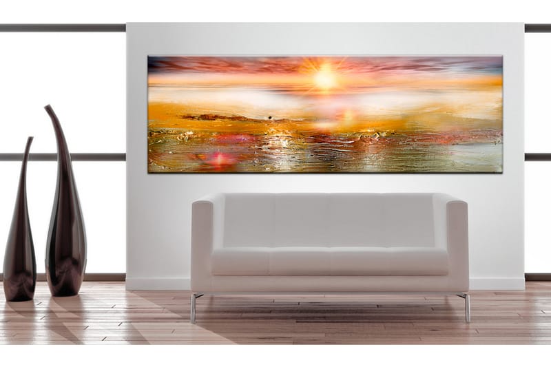 Bilde Orange Sea 150x50 - Artgeist sp. z o. o. - Interiør - Maleri & posters - Lerretsbilder