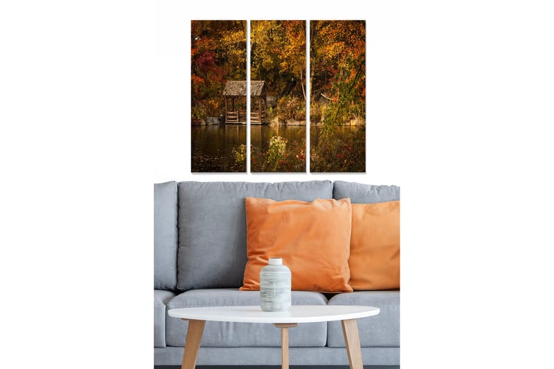 Bilde Scenic 3-pk Flerfarget - 22x05 cm - Interiør - Maleri & posters - Lerretsbilder