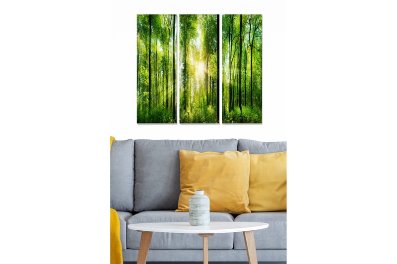 Bilde Scenic 3-pk Flerfarget - 22x05 cm - Interiør - Maleri & posters - Lerretsbilder