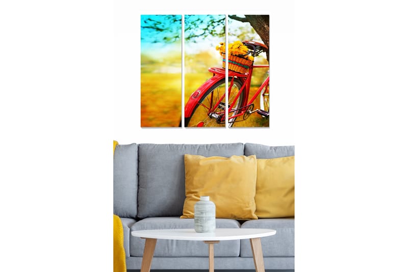 Bilde Scenic 3-pk Flerfarget - 22x05 cm - Interiør - Maleri & posters - Lerretsbilder