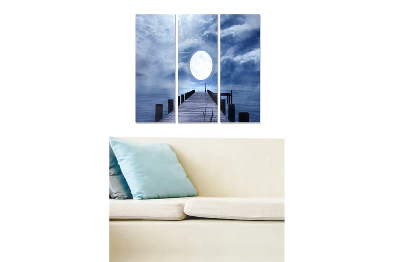 Bilde Scenic 3-pk Flerfarget - 22x05 cm - Interiør - Maleri & posters - Lerretsbilder