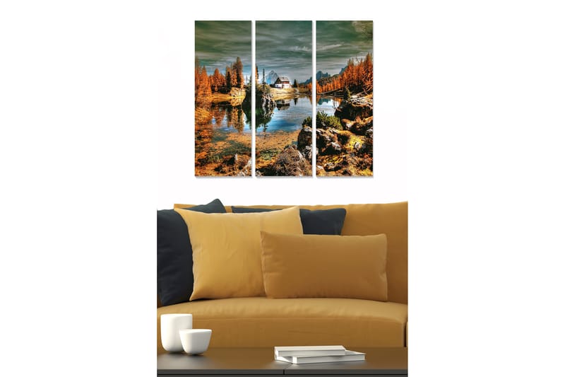 Bilde Scenic 3-pk Flerfarget - 22x05 cm - Interiør - Maleri & posters - Lerretsbilder