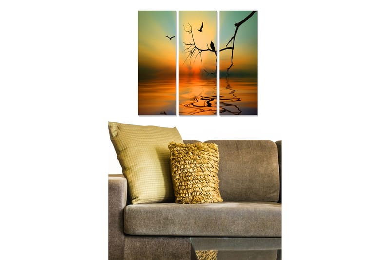 Bilde Scenic 3-pk Flerfarget - 22x05 cm - Interiør - Maleri & posters - Lerretsbilder