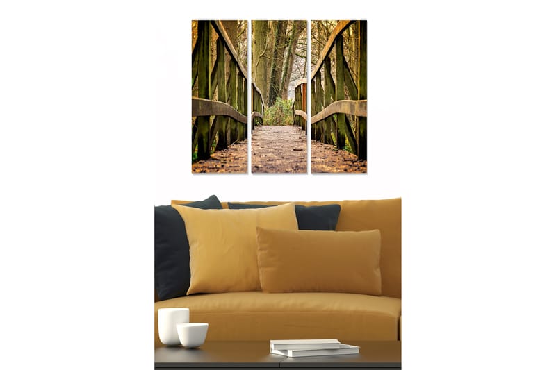 Bilde Scenic 3-pk Flerfarget - 22x05 cm - Interiør - Maleri & posters - Lerretsbilder