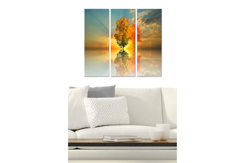 Bilde Scenic 3-pk Flerfarget - 22x05 cm - Interiør - Maleri & posters - Lerretsbilder