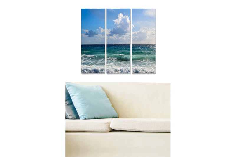 Bilde Scenic 3-pk Flerfarget - 22x05 cm - Interiør - Maleri & posters - Lerretsbilder