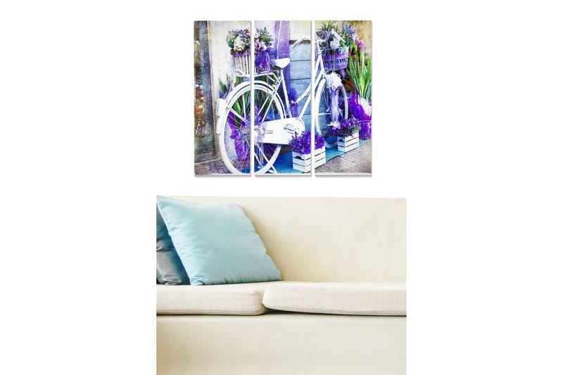 Bilde Scenic 3-pk Flerfarget - 22x05 cm - Interiør - Maleri & posters - Lerretsbilder