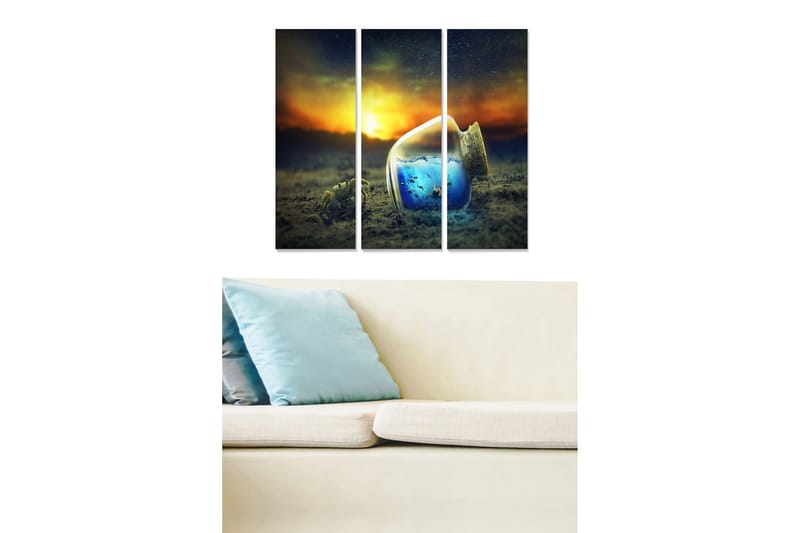 Bilde Scenic 3-pk Flerfarget - 22x05 cm - Interiør - Maleri & posters - Lerretsbilder