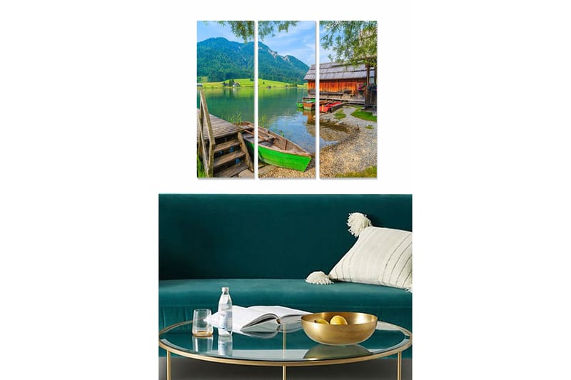 Bilde Scenic 3-pk Flerfarget - 22x05 cm - Interiør - Maleri & posters - Lerretsbilder