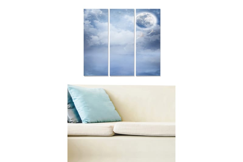 Bilde Scenic 3-pk Flerfarget - 22x05 cm - Interiør - Maleri & posters - Lerretsbilder