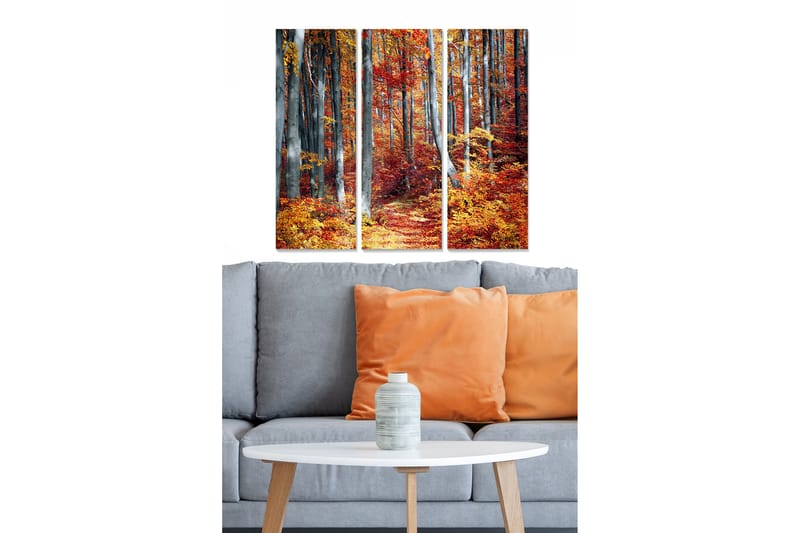 Bilde Scenic 3-pk Flerfarget - 22x05 cm - Interiør - Maleri & posters - Lerretsbilder