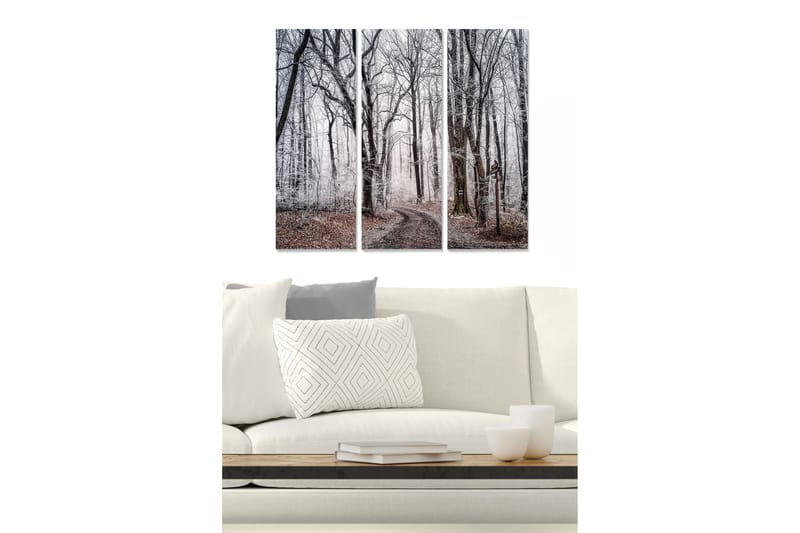 Bilde Scenic 3-pk Flerfarget - 22x05 cm - Interiør - Maleri & posters - Lerretsbilder