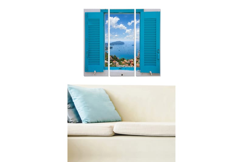 Bilde Scenic 3-pk Flerfarget - 22x05 cm - Interiør - Maleri & posters - Lerretsbilder