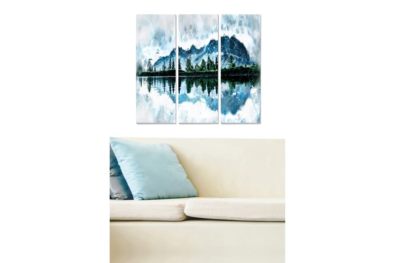 Bilde Scenic 3-pk Flerfarget - 22x05 cm - Interiør - Maleri & posters - Lerretsbilder