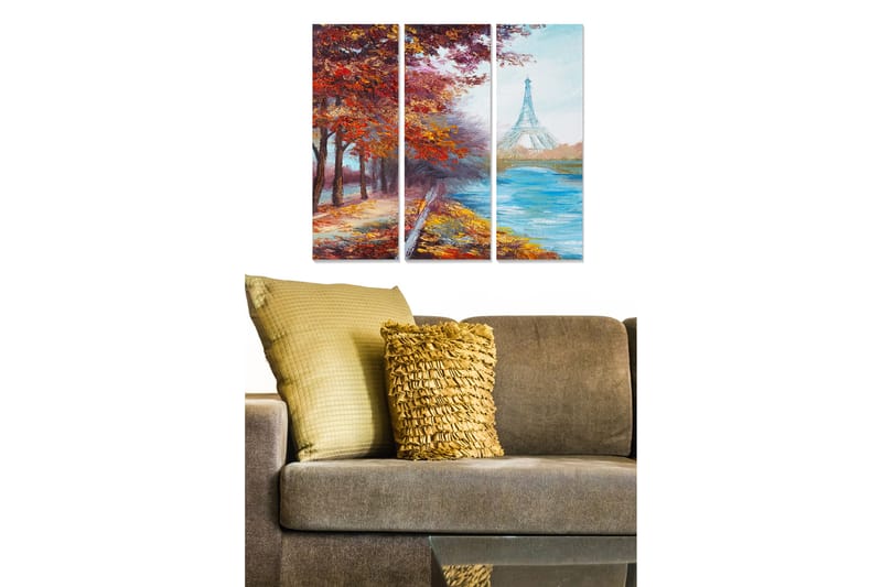 Bilde Scenic 3-pk Flerfarget - 22x05 cm - Interiør - Maleri & posters - Lerretsbilder