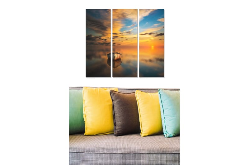 Bilde Scenic 3-pk Flerfarget - 22x05 cm - Interiør - Maleri & posters - Lerretsbilder