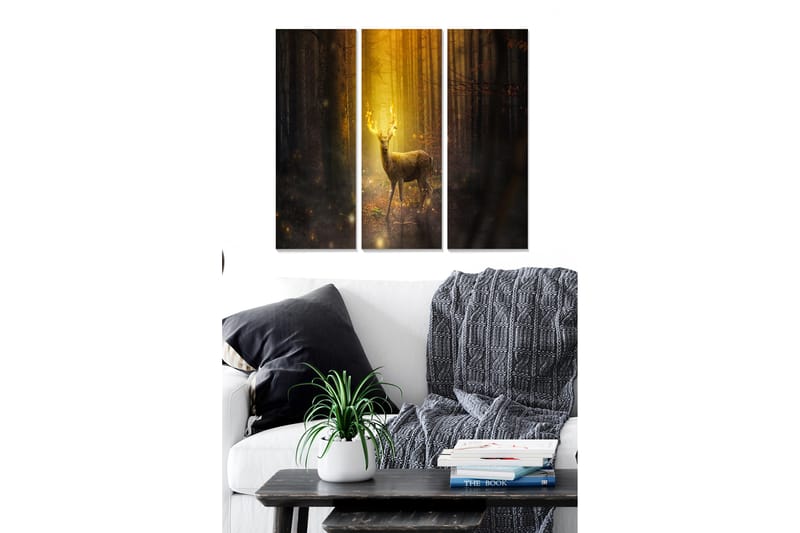 Bilde Scenic 3-pk Flerfarget - 22x05 cm - Interiør - Maleri & posters - Lerretsbilder