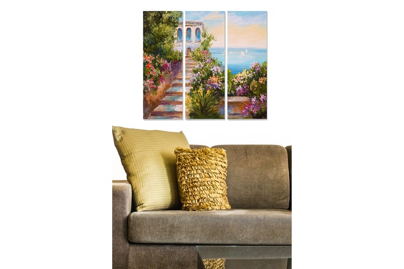 Bilde Scenic 3-pk Flerfarget - 22x05 cm - Interiør - Maleri & posters - Lerretsbilder