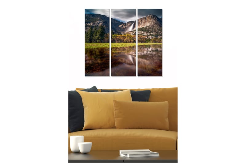 Bilde Scenic 3-pk Flerfarget - 22x05 cm - Interiør - Maleri & posters - Lerretsbilder