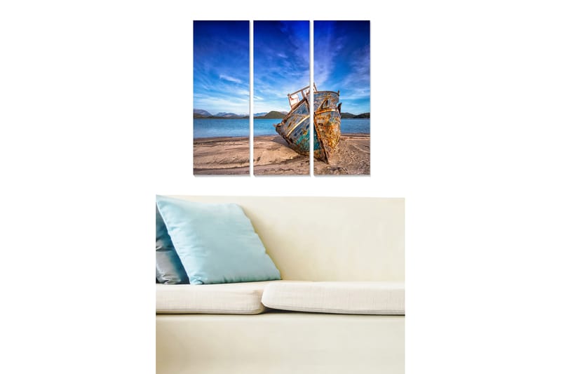 Bilde Scenic 3-pk Flerfarget - 22x05 cm - Interiør - Maleri & posters - Lerretsbilder