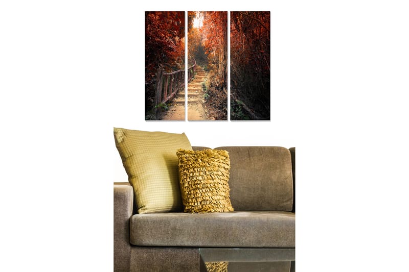 Bilde Scenic 3-pk Flerfarget - 22x05 cm - Interiør - Maleri & posters - Lerretsbilder