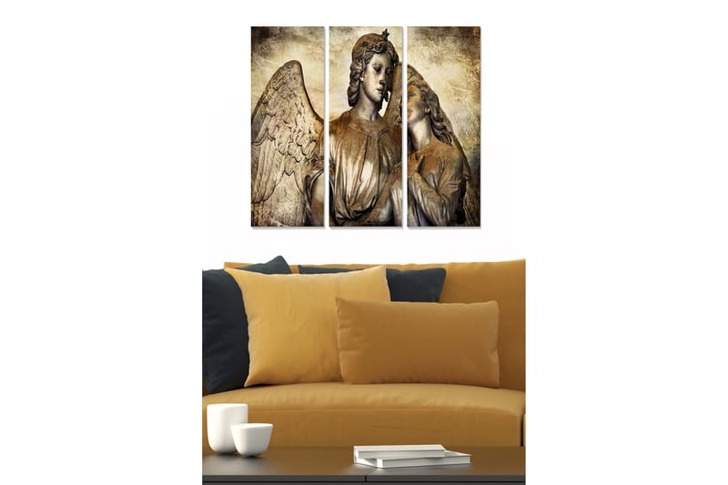 Bilde Spiritual 3-pk Flerfarget - 22x05 cm - Interiør - Maleri & posters - Lerretsbilder