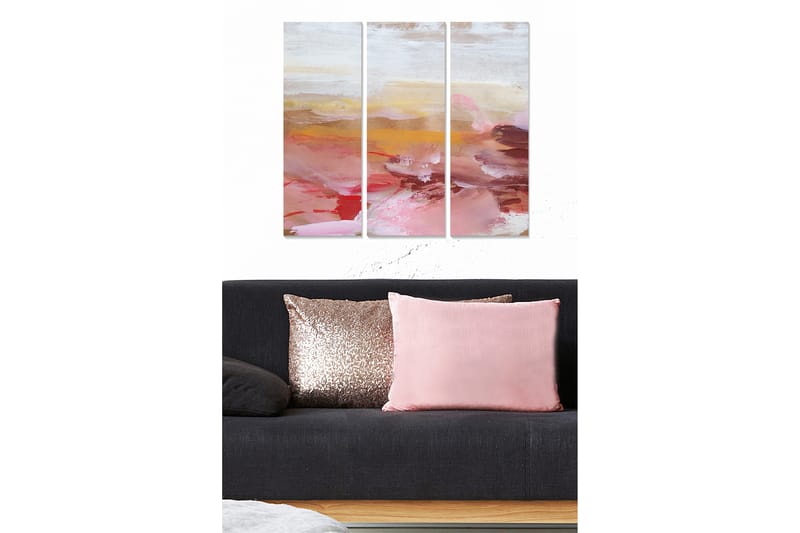 Canvasbilde Abstract 3-pk Flerfarget - 22x05 cm - Interiør - Maleri & posters - Lerretsbilder