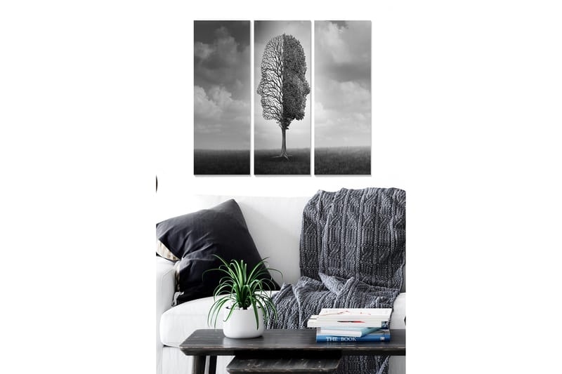 Canvasbilde Abstract 3-pk Flerfarget - 22x05 cm - Interiør - Maleri & posters - Lerretsbilder