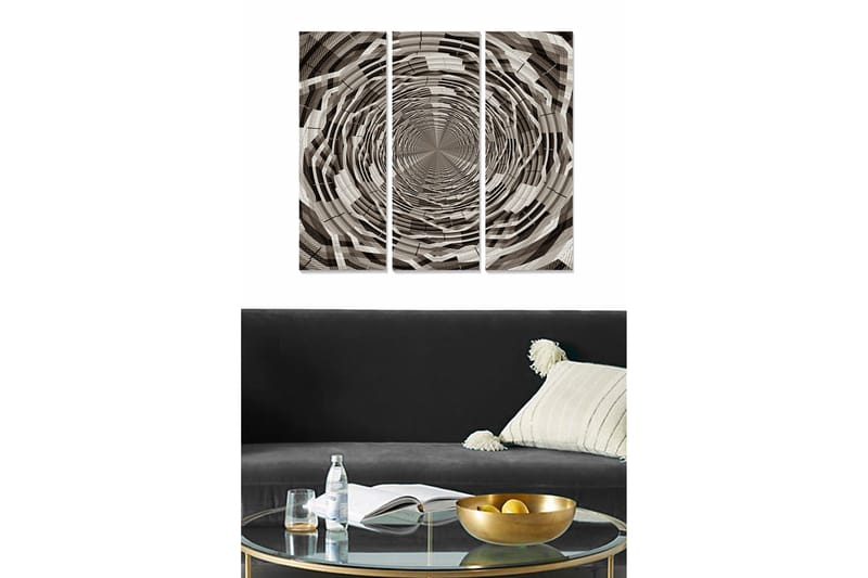 Canvasbilde Abstract 3-pk Flerfarget - 22x05 cm - Interiør - Maleri & posters - Lerretsbilder