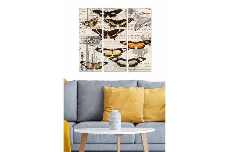 Canvasbilde Animal 3-pk flerfarget - 22x05 cm - Interiør - Maleri & posters - Lerretsbilder