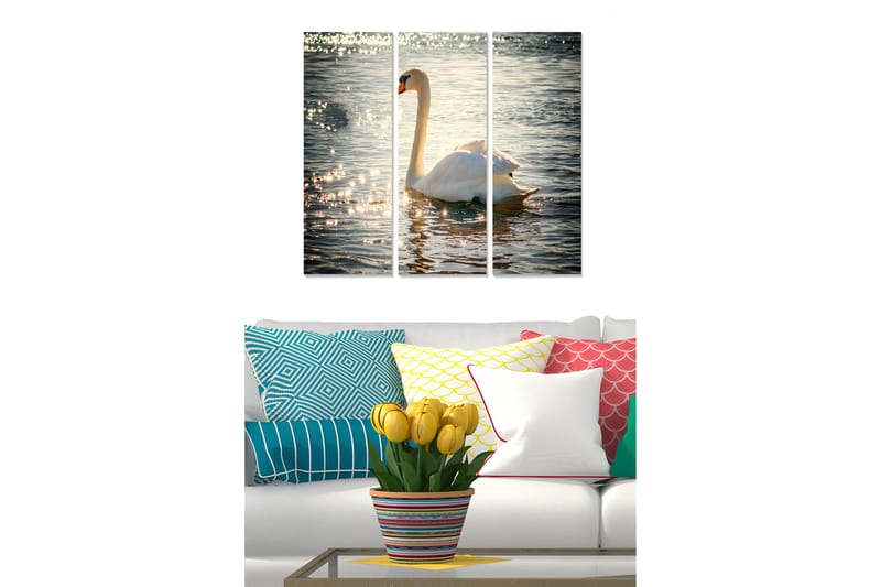 Canvasbilde Animal 3-pk flerfarget - 22x05 cm - Interiør - Maleri & posters - Lerretsbilder