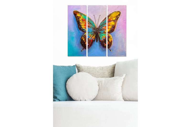 Canvasbilde Animal 3-pk flerfarget - 22x05 cm - Interiør - Maleri & posters - Lerretsbilder