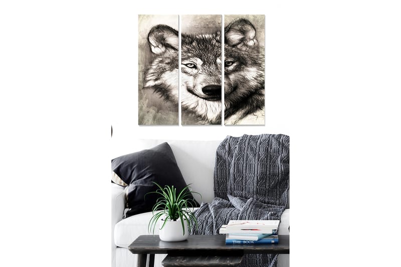 Canvasbilde Animal 3-pk flerfarget - 22x05 cm - Interiør - Maleri & posters - Lerretsbilder