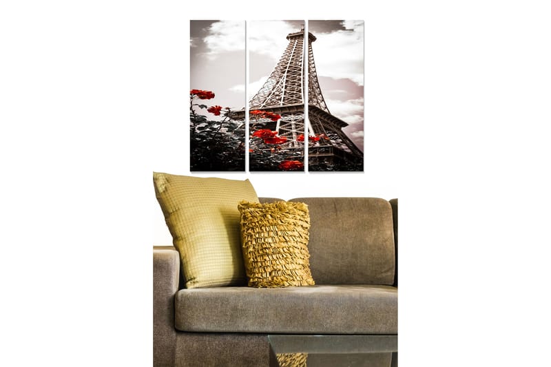 Canvasbilde City 3-pk flerfarget - 22x05 cm - Interiør - Maleri & posters - Lerretsbilder