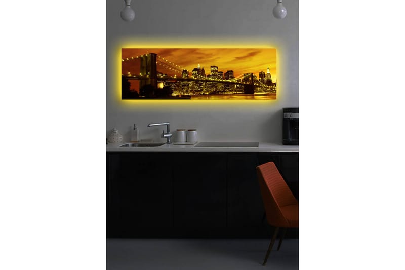 Canvasbilde Dekorativ LED-belysning - Flerfarget - Interiør - Maleri & posters - Lerretsbilder