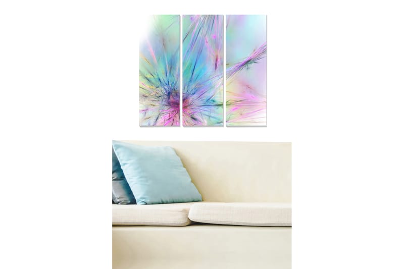 Canvasbilde Floral 3-pk flerfarget - 22x05 cm - Interiør - Maleri & posters - Lerretsbilder