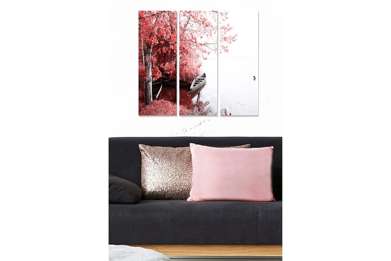 Canvasbilde Floral 3-pk flerfarget - 22x05 cm - Interiør - Maleri & posters - Lerretsbilder