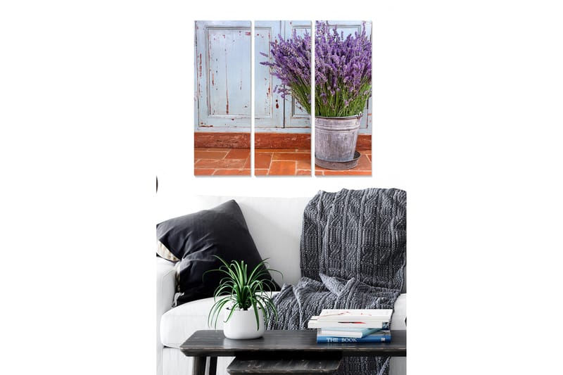 Canvasbilde Floral 3-pk flerfarget - 22x05 cm - Interiør - Maleri & posters - Lerretsbilder