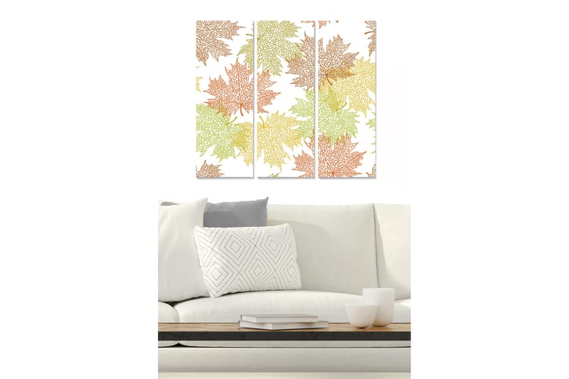 Canvasbilde Floral 3-pk flerfarget - 22x05 cm - Interiør - Maleri & posters - Lerretsbilder