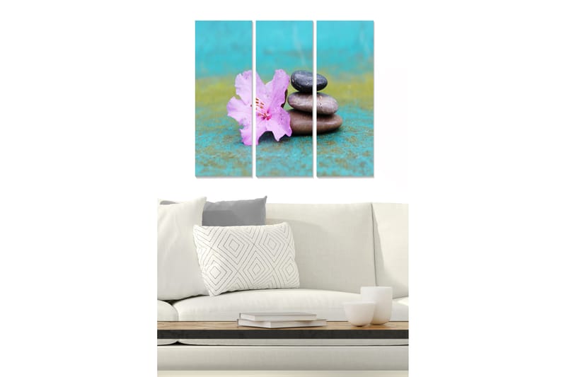 Canvasbilde Floral 3-pk flerfarget - 22x05 cm - Interiør - Maleri & posters - Lerretsbilder