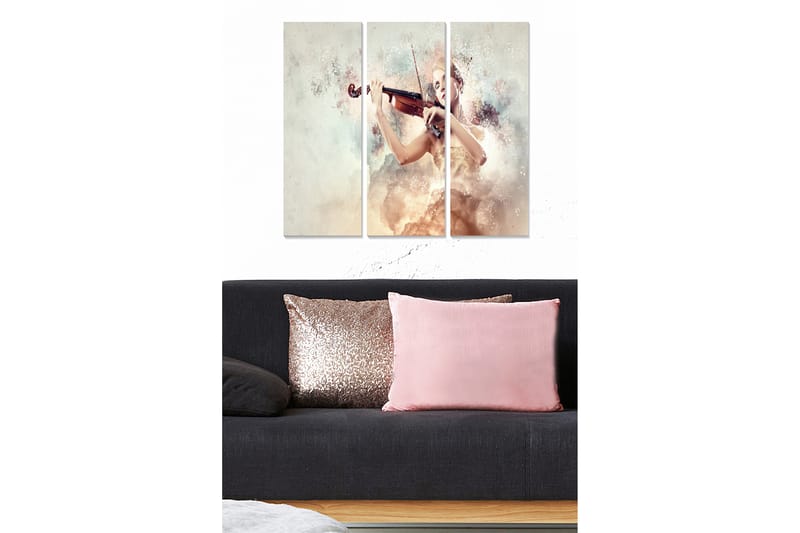 Canvasbilde Music 3-pk flerfarget - 22x05 cm - Interiør - Maleri & posters - Lerretsbilder