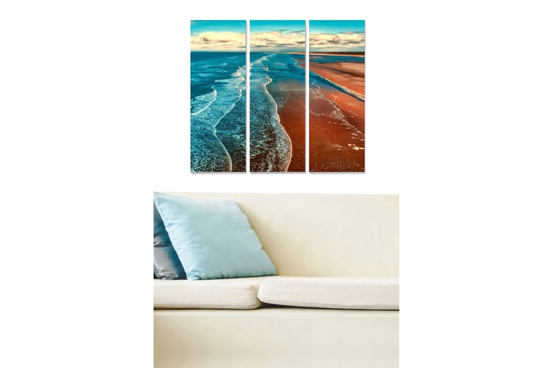 Canvasbilde Nautical 3-pk Flerfarget - 22x05 cm - Interiør - Maleri & posters - Lerretsbilder