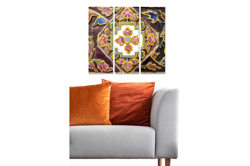 Canvasbilde Oriental 3-pk Flerfarget - 22x05 cm - Interiør - Maleri & posters - Lerretsbilder