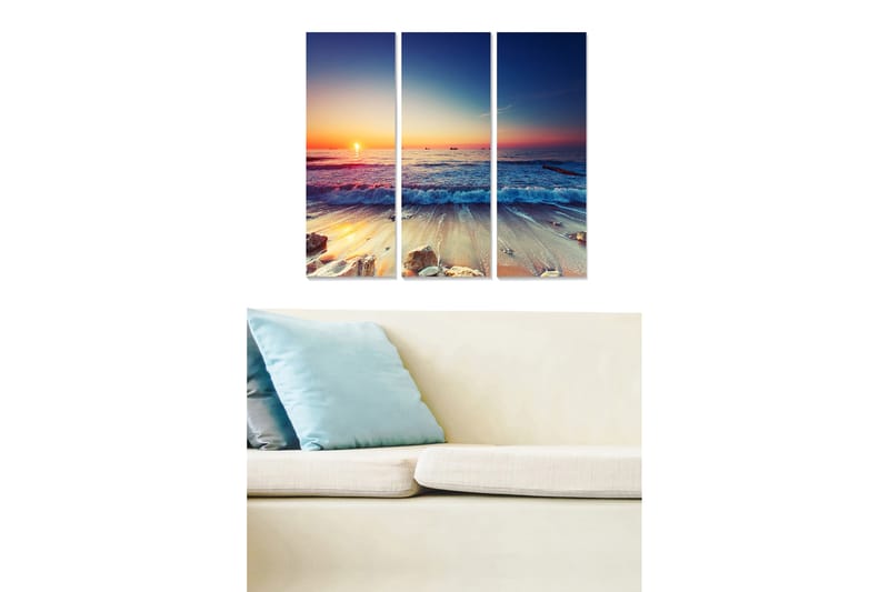 Canvasbilde Scenic 3-pk flerfarget - 22x05 cm - Interiør - Maleri & posters - Lerretsbilder