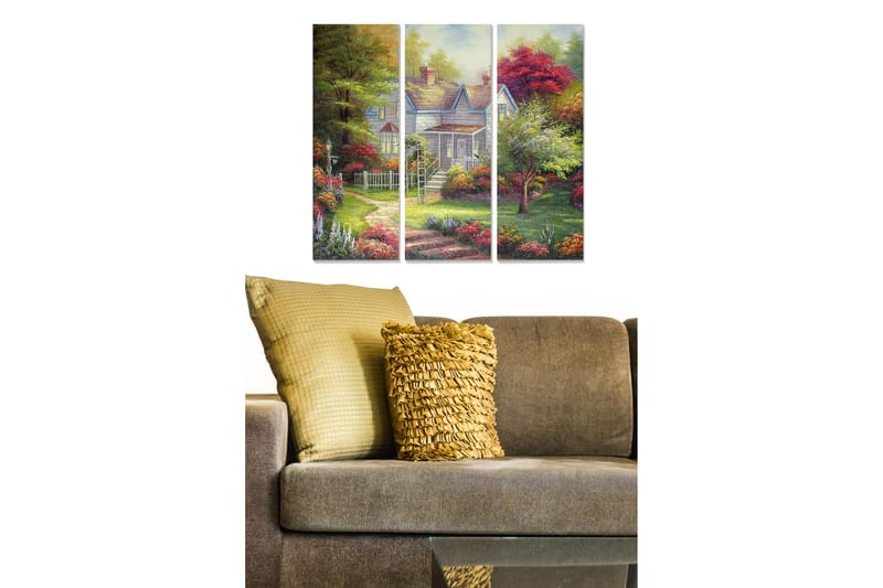 Canvasbilde Scenic 3-pk flerfarget - 22x05 cm - Interiør - Maleri & posters - Lerretsbilder