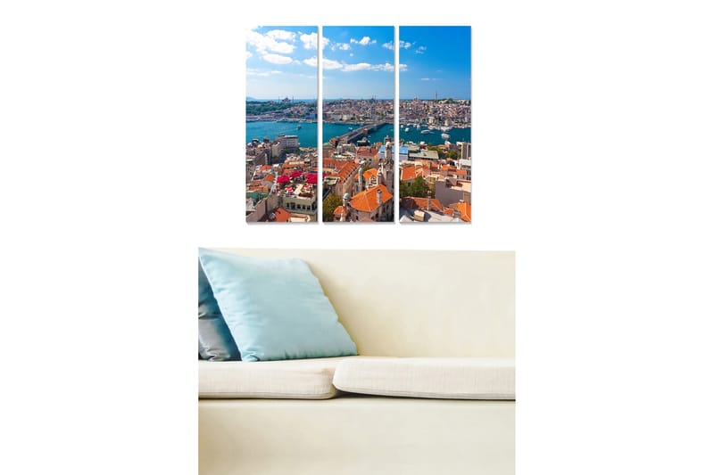 Canvasbilde Scenic 3-pk flerfarget - 22x05 cm - Interiør - Maleri & posters - Lerretsbilder