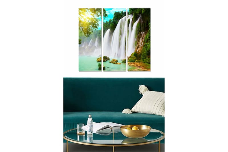 Canvasbilde Scenic 3-pk flerfarget - 22x05 cm - Interiør - Maleri & posters - Lerretsbilder