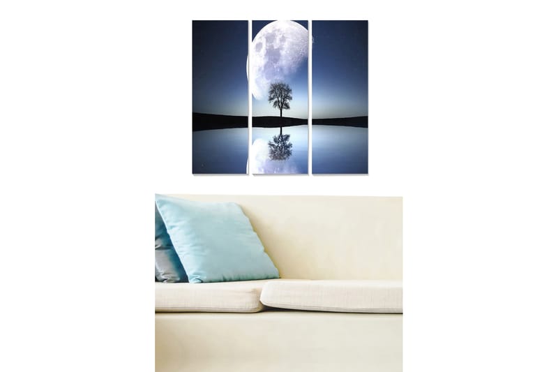 Canvasbilde Scenic 3-pk flerfarget - 22x05 cm - Interiør - Maleri & posters - Lerretsbilder