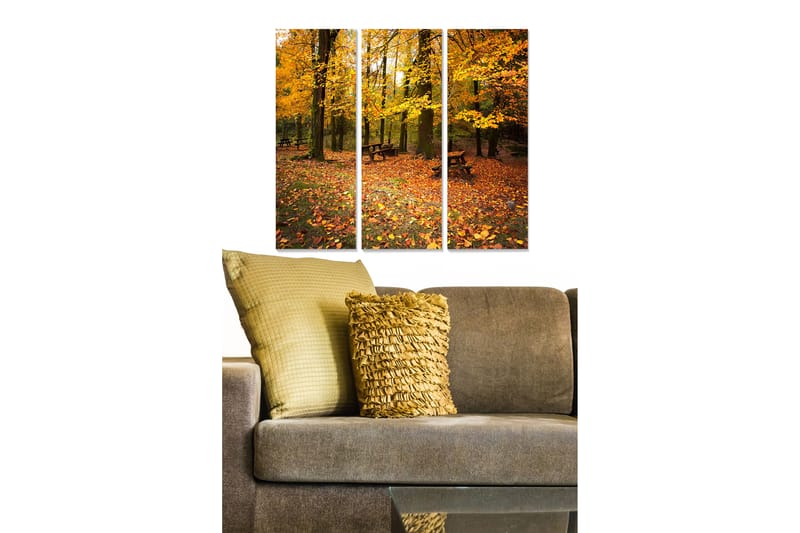 Canvasbilde Scenic 3-pk flerfarget - 22x05 cm - Interiør - Maleri & posters - Lerretsbilder