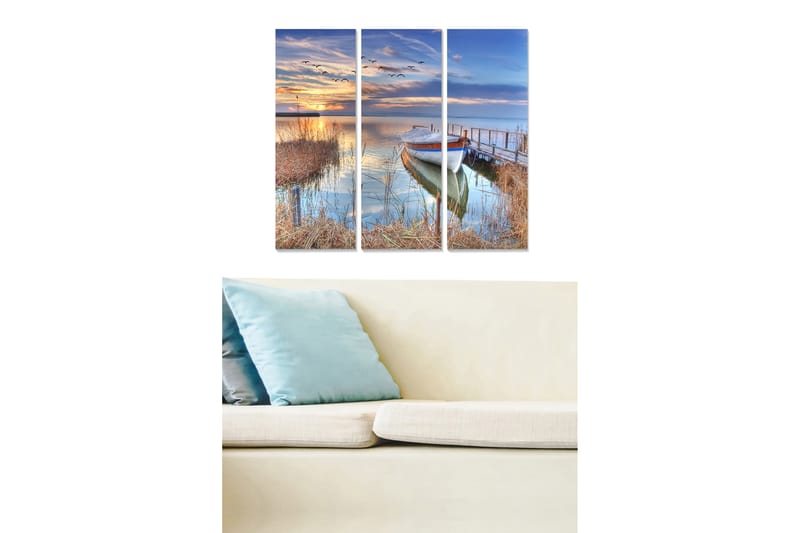 Canvasbilde Scenic 3-pk flerfarget - 22x05 cm - Interiør - Maleri & posters - Lerretsbilder